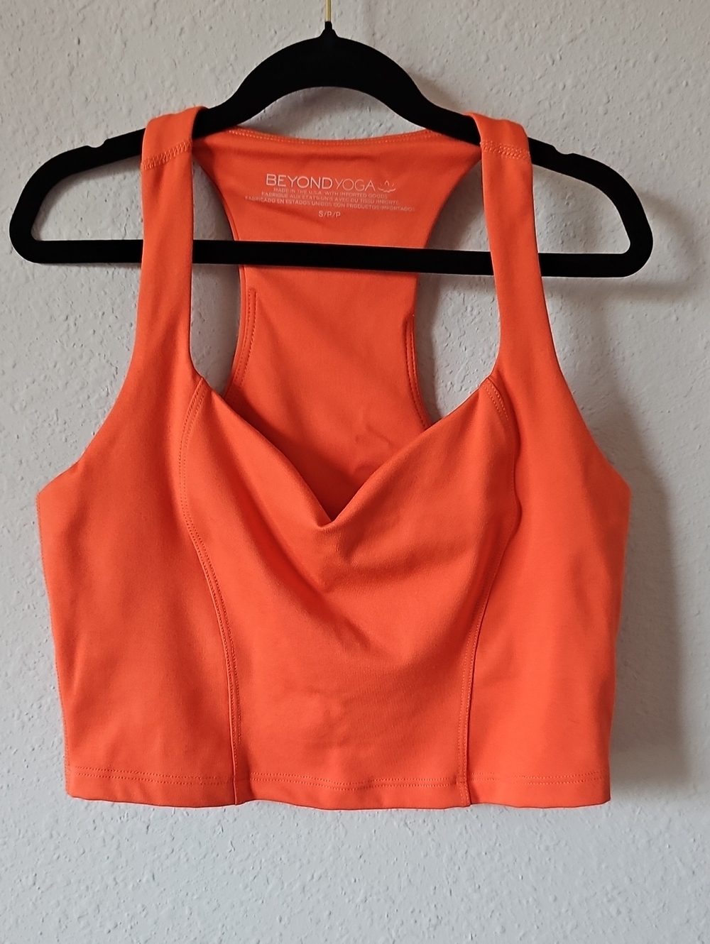 Beyond Yoga Orange Racerback Crop Top